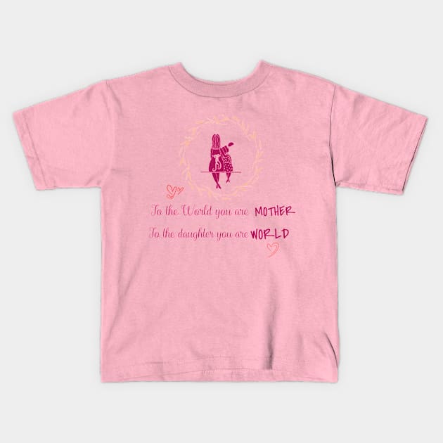 Mother Daughter T-shirt Kids T-Shirt by APPARELAURA